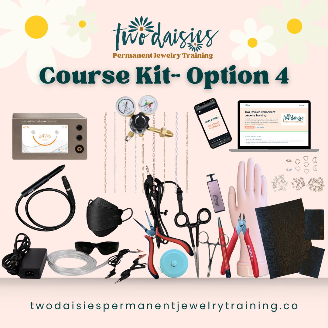 Option 4 Course Kit w/ Premium Argon Regulator - Two Daisies Permanent Jewelry Training
