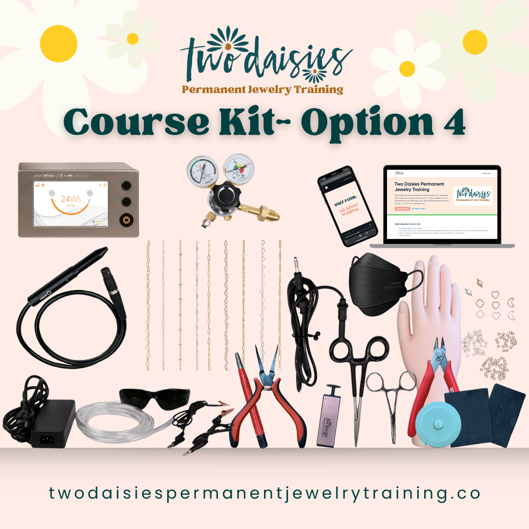 Option 4 Course Kit w/ Premium Argon Regulator - Two Daisies Permanent Jewelry Training