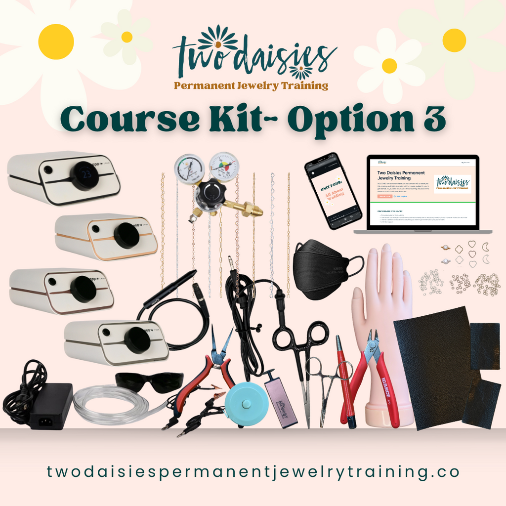 Option 3 Course Kit w/ Argon Premium Regulator - Two Daisies Permanent Jewelry Training
