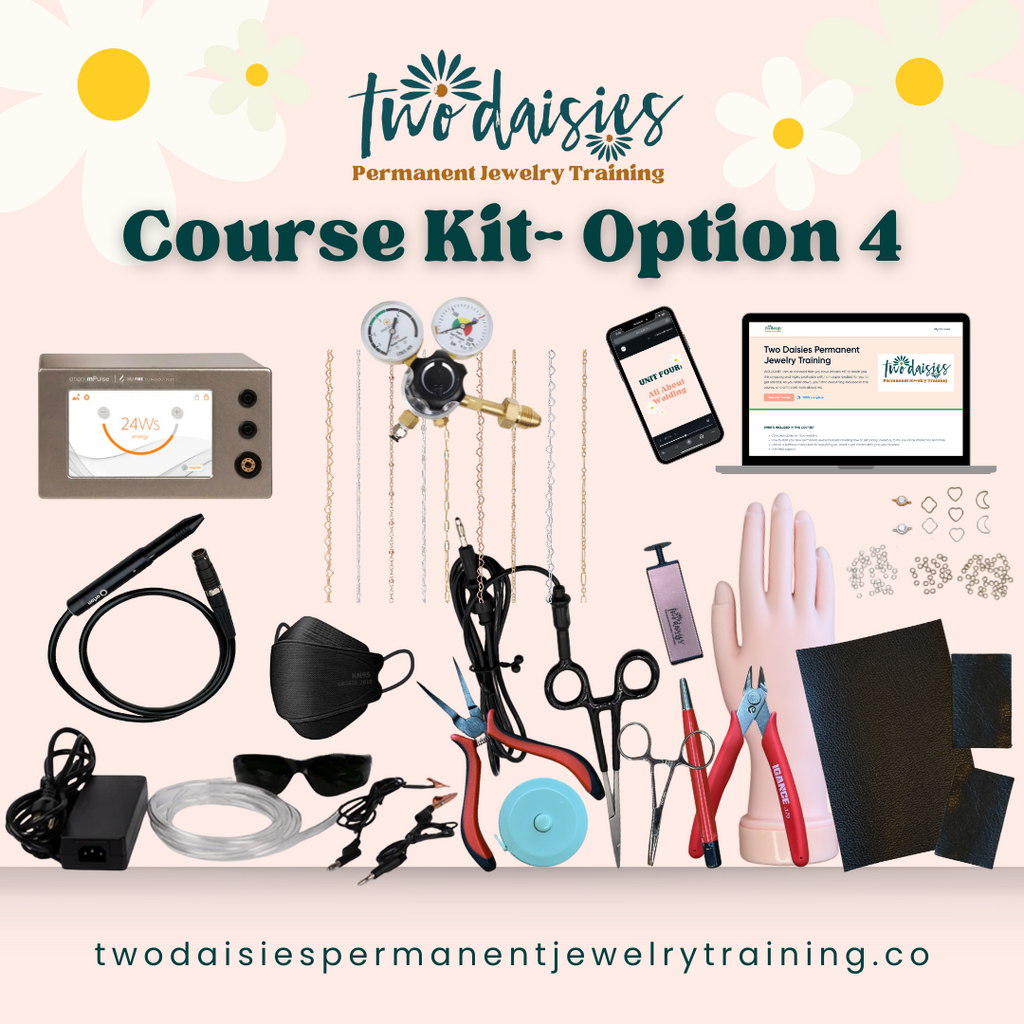 Option 4 Course Kit w/ Premium Argon Regulator - Two Daisies Permanent Jewelry Training