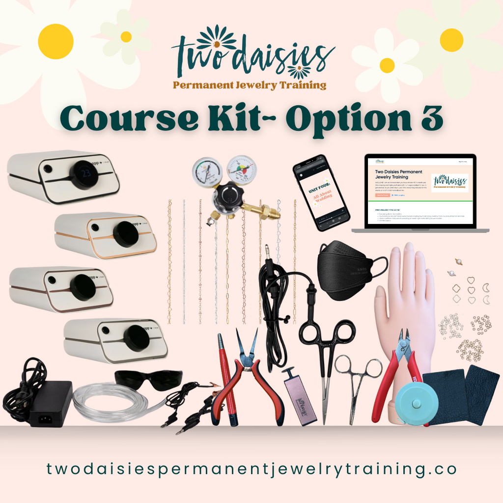 Option 3 Course Kit w/ Argon Premium Regulator - Two Daisies Permanent Jewelry Training