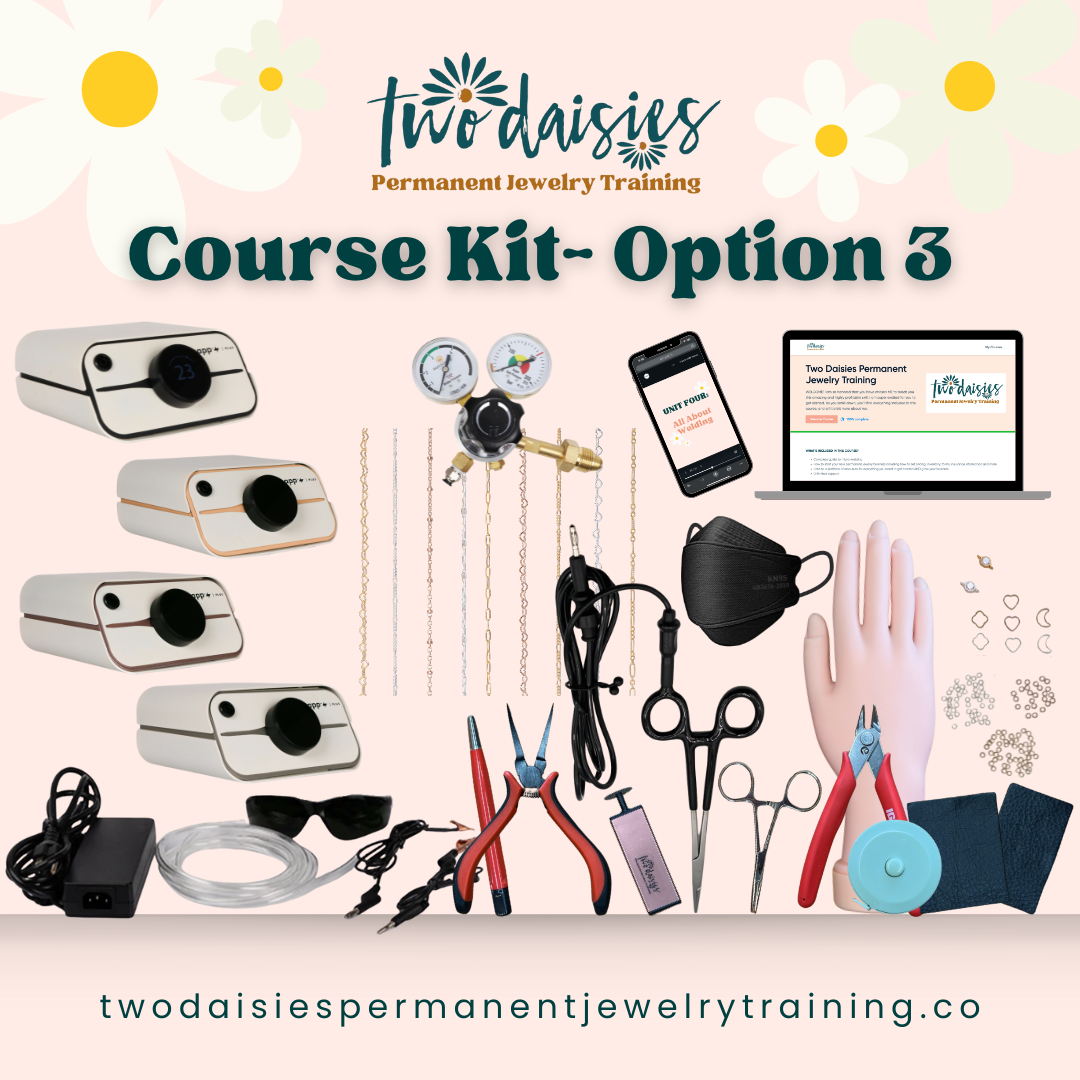 Option 3 Course Kit w/ Argon Premium Regulator - Two Daisies Permanent Jewelry Training