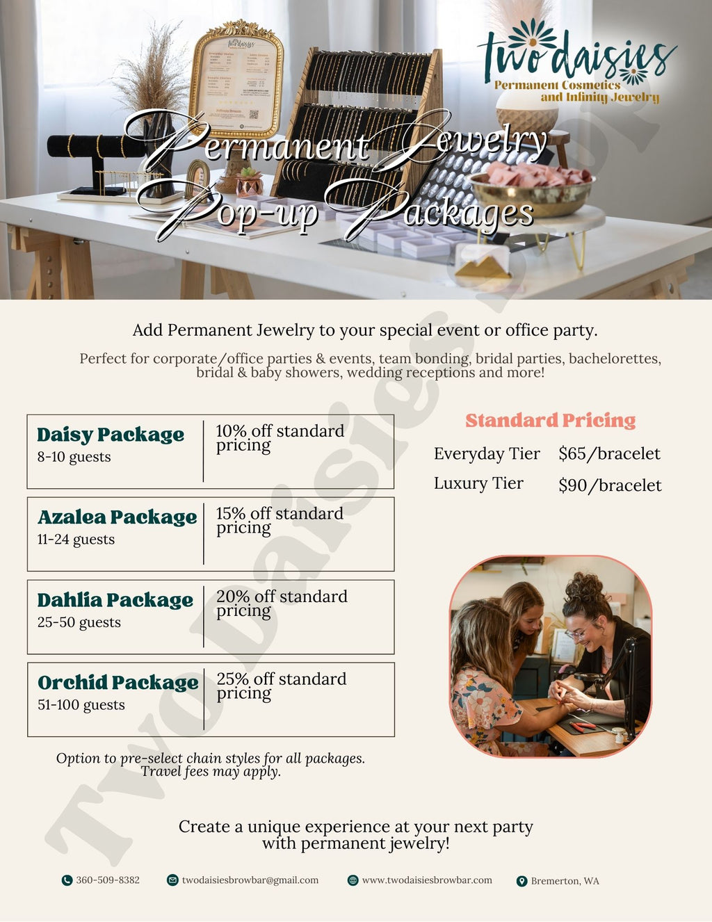 Ultimate Editable Templates Package: includes every permanent jewelry business sign & menu